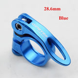 28.6/30.2/31.8/34.9mm Alloy MTB BMX Bike Seat Clamp Aluminium Quick Release Mountain Road Fixed Gear Bike Seatpost Clamp