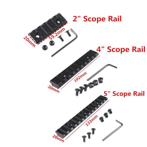 2" 4" 5" Picatinny Rail Weaver Scope Mount Rail 20mm Rail Adapter Scope Mounts For Airsoft Hunting Accessories