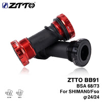 ZTTO BB91 Bearing Bottom Bracket Screw Type 68/73 mm Bicycle Axis MTB Road Bike Bottom Bracket Waterproof CNC Alloy BB