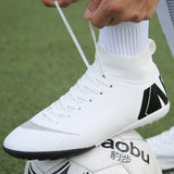 Hot Sale Mens Soccer Cleats High Ankle Football Shoes Long Spikes Outdoor Soccer Traing Boots For Men Women Soccer Shoes