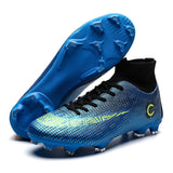 New Football Boots Man Soccer Shoes Artificial Grass Original TF/FG Superfly High Ankle Kids Crampons Outdoor Sock Cleats Shoes