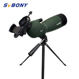 Svbony SV28 50/60/70mm Spotting Scope Zoom Telescope Waterproof Birdwatch Hunting Monocular & Universal Phone Adapter MountF9308