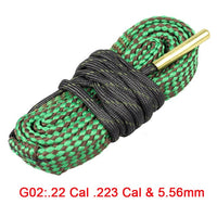 Hunting Gun Bore Cleaner Snake.22 Cal.223 Cal.38 Cal& 5.56mm,7.62mm,12GA Rifle Cleaning Kit Tool Rifle Barrel Calibre Snake Rope