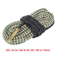 Hunting Gun Bore Cleaner Snake.22 Cal.223 Cal.38 Cal& 5.56mm,7.62mm,12GA Rifle Cleaning Kit Tool Rifle Barrel Calibre Snake Rope